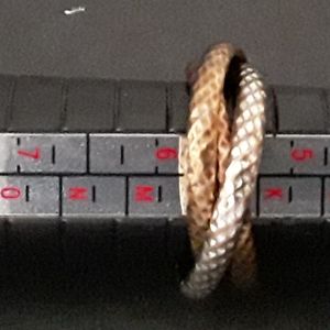 Sterling Silver 925 Italy LIRM Tricolor Ring, 5.5, NWOT